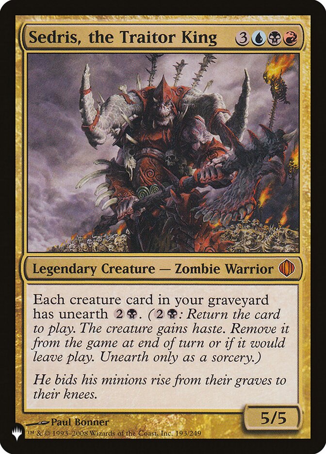 Sedris, the Traitor King (193/249) [The List Reprints]