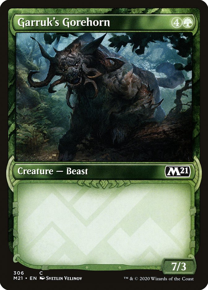 Garruk's Gorehorn (Showcase) (306) [Core Set 2021]
