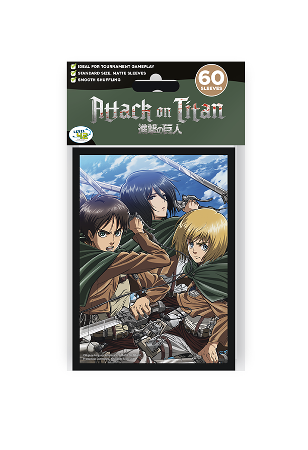 Officially Licensed Attack on Titan Sleeves - Battle Trio - Japanese Sleeves