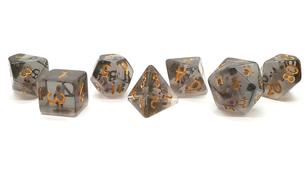 Old School 7 Piece DnD RPG Dice Set: Infused - Astronaut
