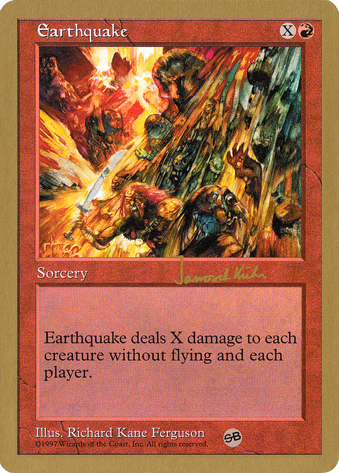 Earthquake - 1997 Janosch Kuhn (5ED) (SB) [World Championship Decks]