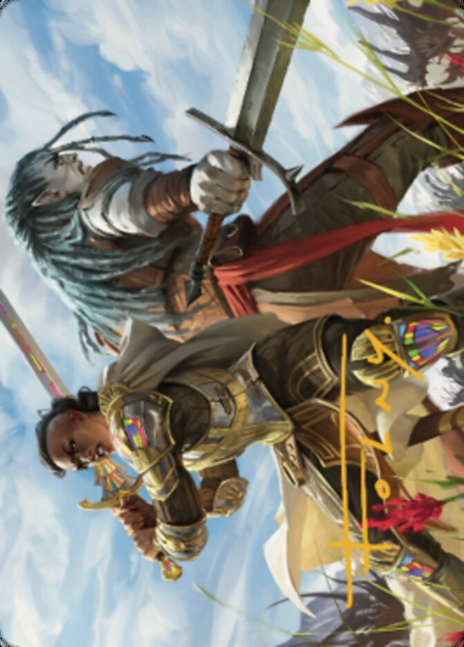 Join Forces Art Card (Gold-Stamped Signature) (9) [Art Series: Dominaria United]