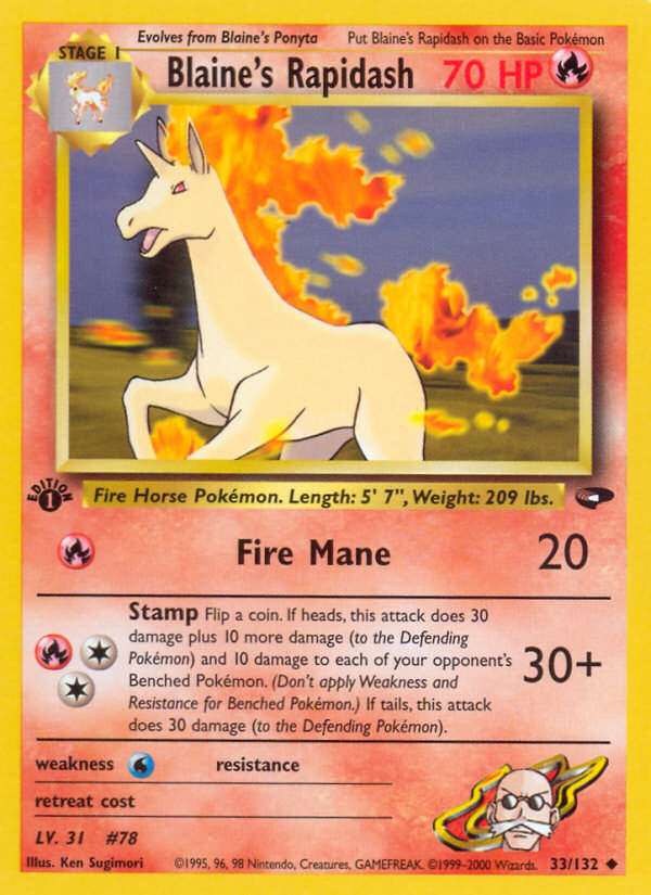 Blaine's Rapidash (033/132) [Gym Challenge]