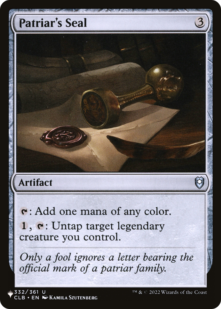 Patriar's Seal (332/361) [The List Reprints]