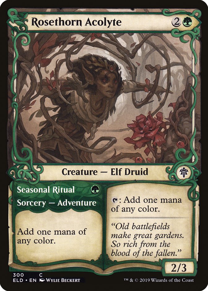 Rosethorn Acolyte (Showcase) (300) [Throne of Eldraine]