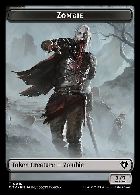 Clue // Zombie (0019) Double-Sided Token (40 // 19) [Commander Masters]