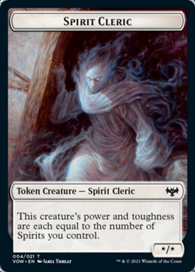 Blood // Spirit Cleric Double-Sided Token (17 // 4) [Innistrad: Crimson Vow]
