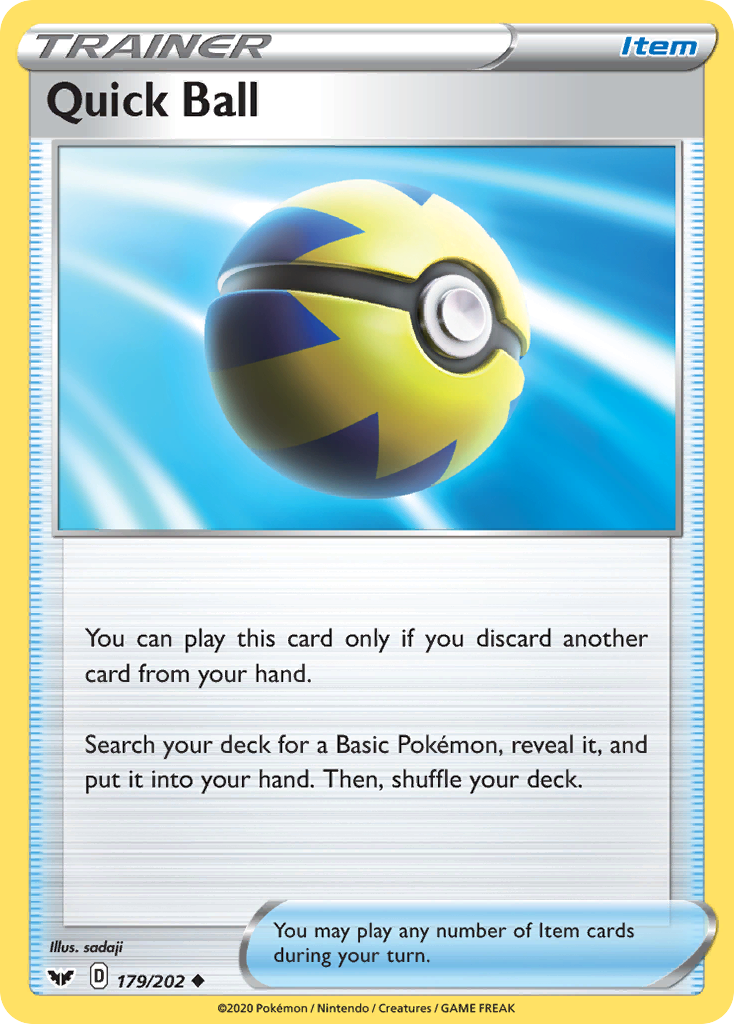 Quick Ball (179/202) [SWSH01: Sword & Shield Base Set]
