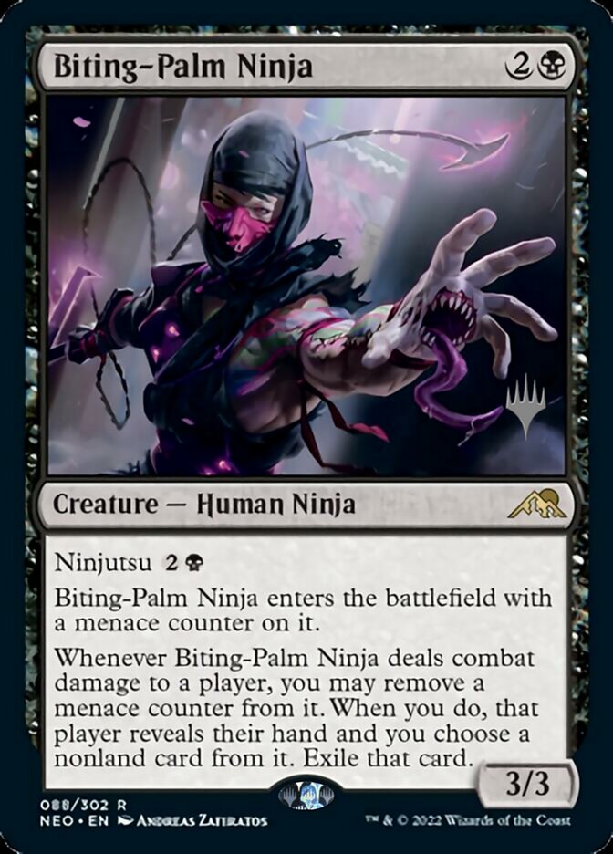 Biting-Palm Ninja (88) [Promo Pack: Kamigawa: Neon Dynasty]