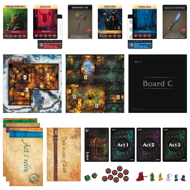 Dungeons & Dragons Escape Room Bedlam In Neverwinter Cooperative Board Game
