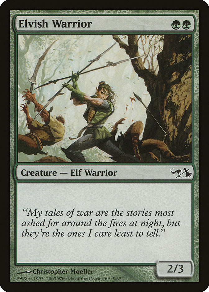 Elvish Warrior (5) [Duel Decks: Elves vs. Goblins]