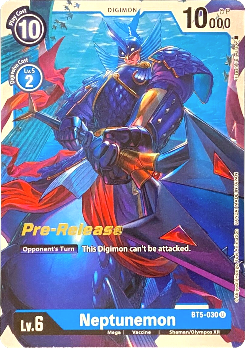 Neptunemon (BT5-030 U) [Battle of Omni Pre-Release Cards]