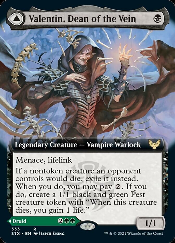 Valentin, Dean of the Vein (Extended Art) (333) [Strixhaven: School of Mages]