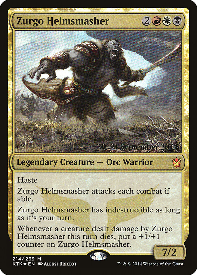 Zurgo Helmsmasher (214) [Prerelease Cards]