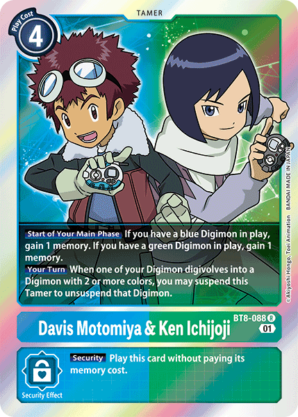 Davis Motomiya & Ken Ichijoji (BT8-088 R) [New Awakening]