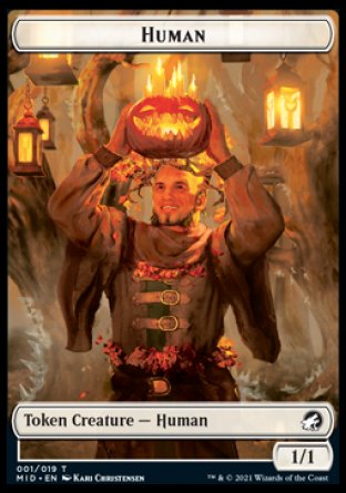 Human // Emblem - Wrenn and Seven Double-Sided Token (1 // 18) [Innistrad: Midnight Hunt]