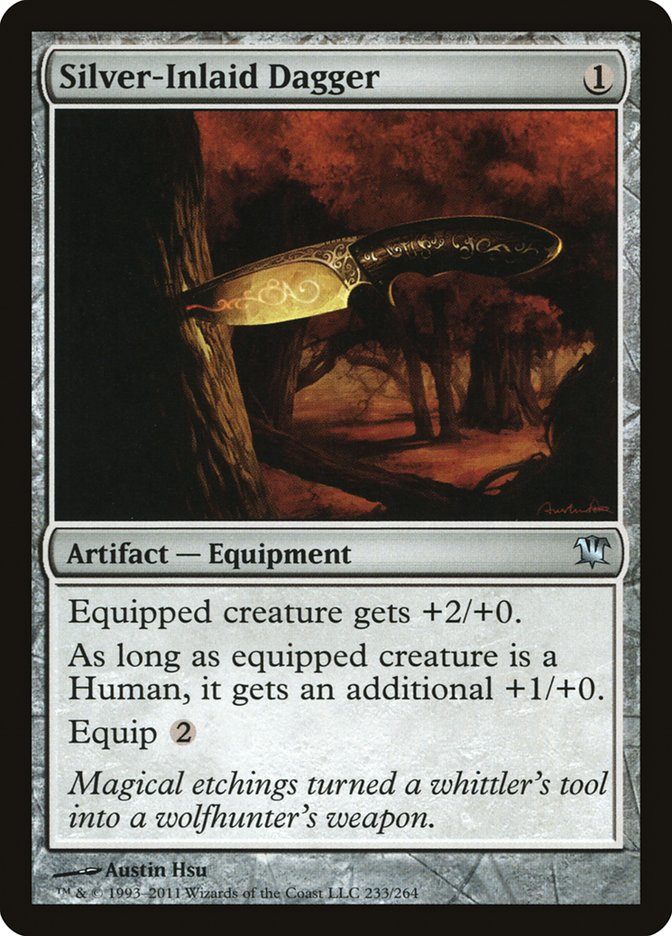 Silver-Inlaid Dagger (233) [Innistrad]