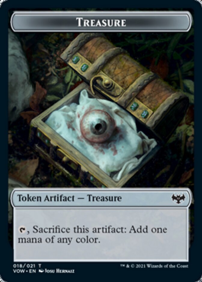 Human (001) // Treasure Double-Sided Token (1 // 18) [Innistrad: Crimson Vow]