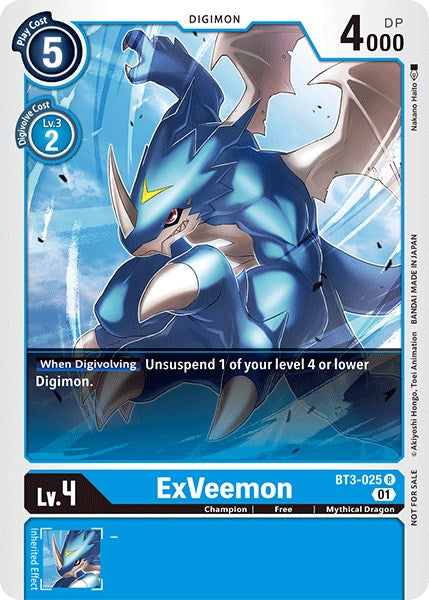 ExVeemon (Winner Pack Double Diamond) (BT3-025 R) [Release Special Booster 1.0]