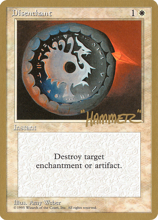 Disenchant - 1996 Shawn "Hammer" Regnier (4ED) [World Championship Decks]