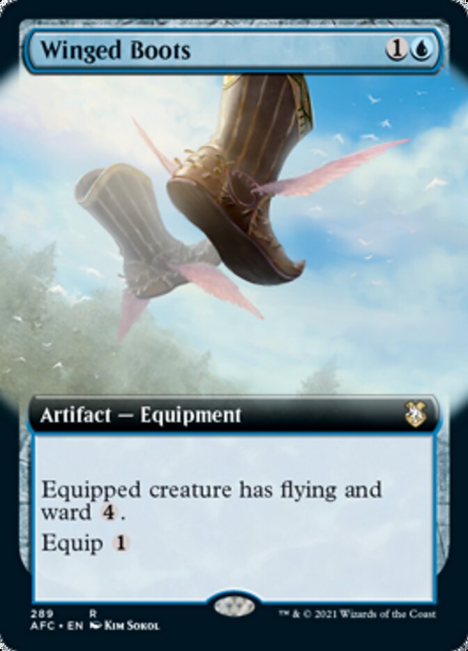 Winged Boots (Extended Art) (289) [Commander: Adventures in the Forgotten Realms]