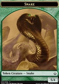 Snake // Warrior Double-Sided Token (11 // 17) [Hour of Devastation]