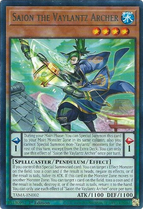 Saion the Vaylantz Archer (TAMA-EN002) [Tactical Masters]