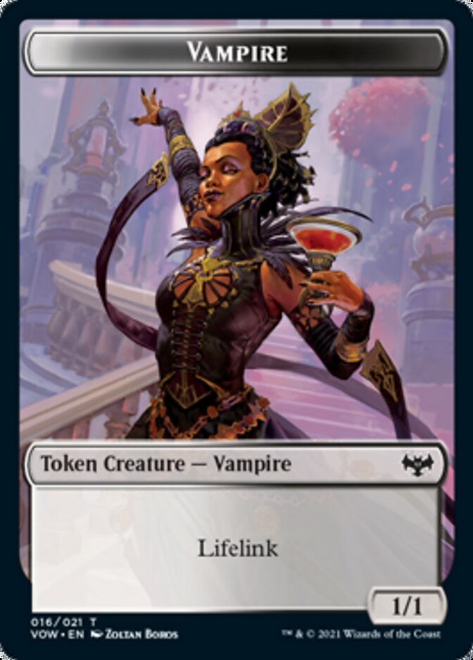 Zombie (008) // Vampire (016) Double-Sided Token (8 // 16) [Innistrad: Crimson Vow]