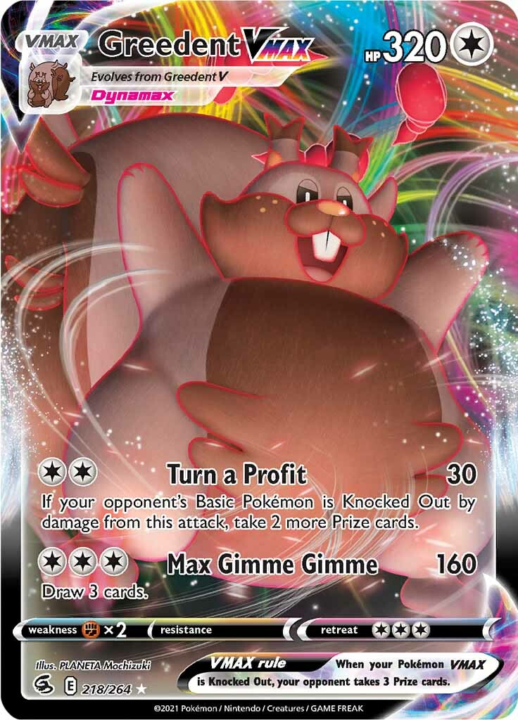 Greedent VMAX (218/264) [SWSH08: Fusion Strike]