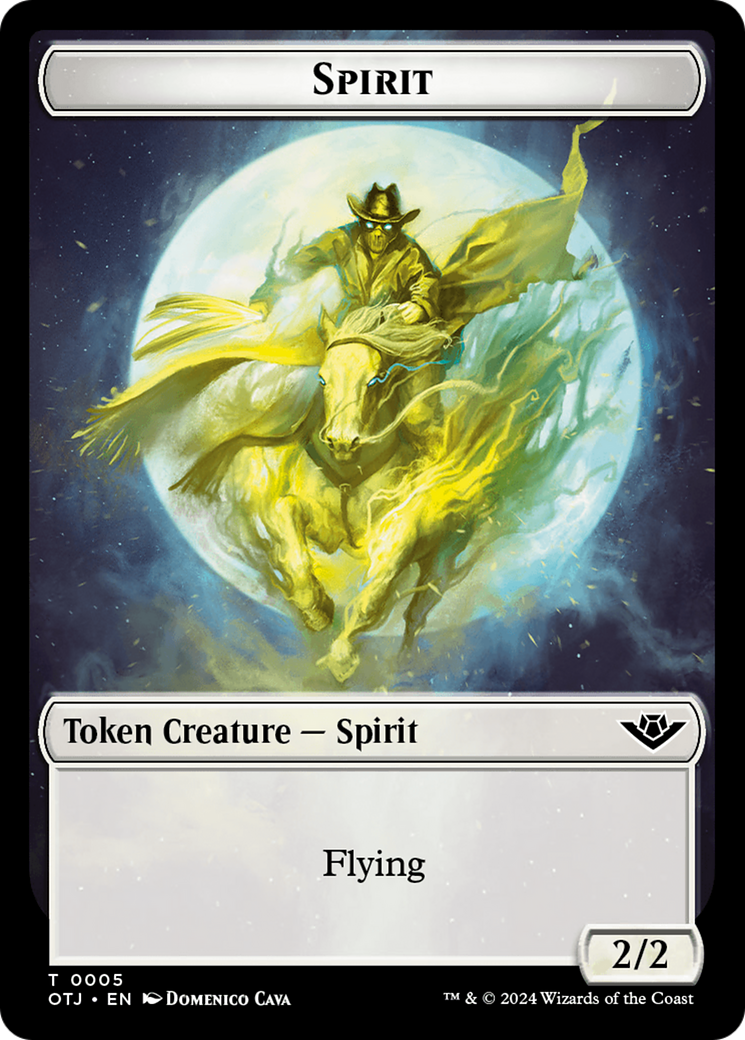 Mercenary // Spirit Double-Sided Token (10 // 5) [Outlaws of Thunder Junction]