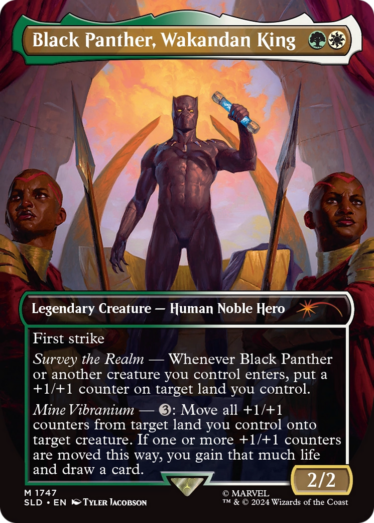 Black Panther, Wakandan King (Rainbow Foil) (1747) [Secret Lair Drop Series]