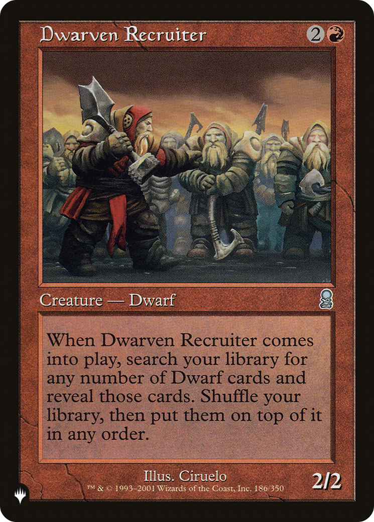 Dwarven Recruiter (186/350) [The List Reprints]