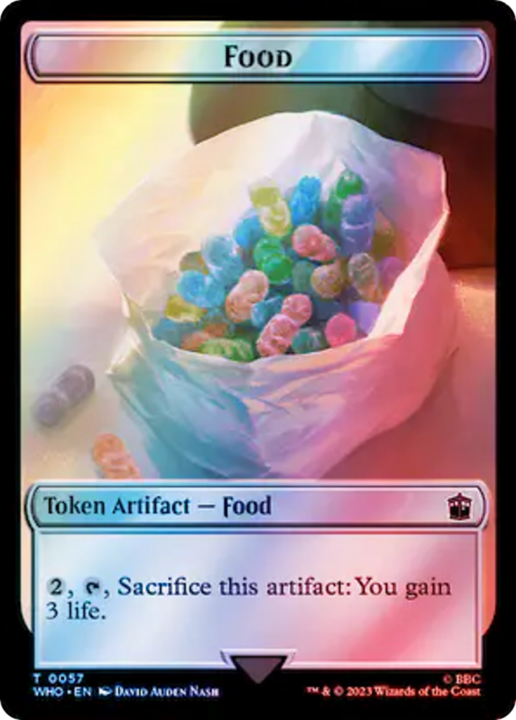 Dalek // Food (0057) Double-Sided Token (Surge Foil) (44 // 57) [Universes Beyond: Doctor Who]