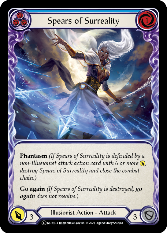 Spears of Surreality (Blue) (MON103) [Monarch]