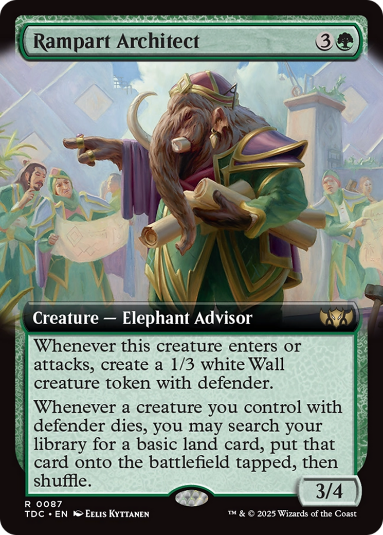 Rampart Architect (Extended Art) (87) [Commander: Tarkir: Dragonstorm]