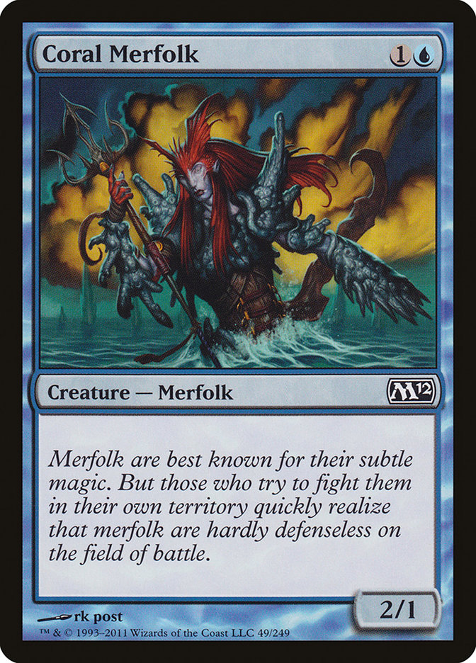 Coral Merfolk (49) [Magic 2012 (M12)]