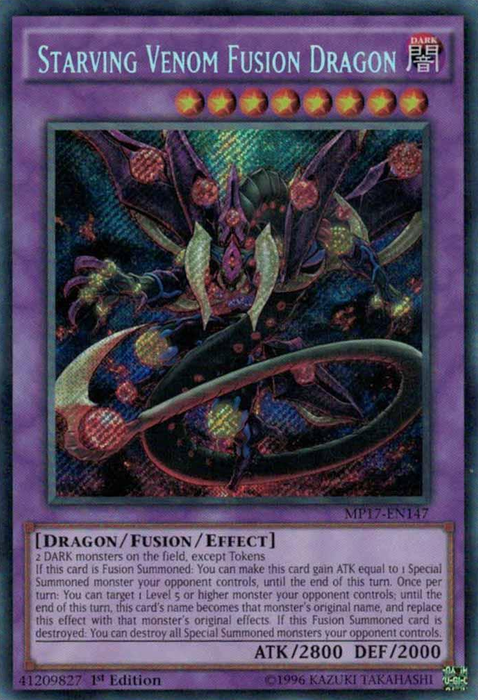 Starving Venom Fusion Dragon [MP17-EN147] Secret Rare — Darkhold Games