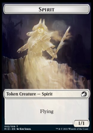 Spirit // Beast Double-Sided Token (2 // 8) [Innistrad: Midnight Hunt]