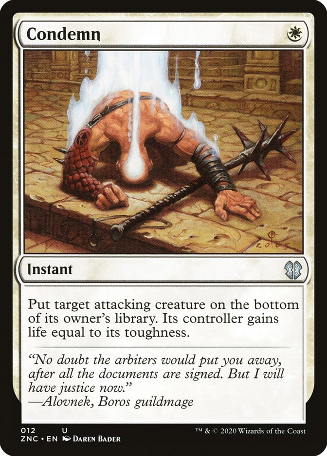 Condemn (12) [Commander: Zendikar Rising]