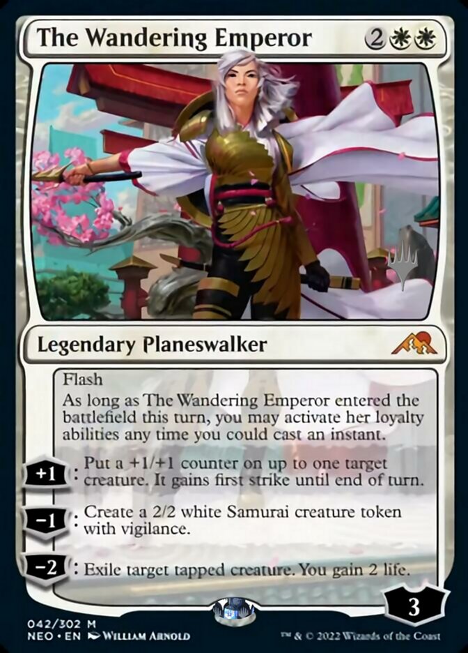 The Wandering Emperor (42) [Promo Pack: Kamigawa: Neon Dynasty]