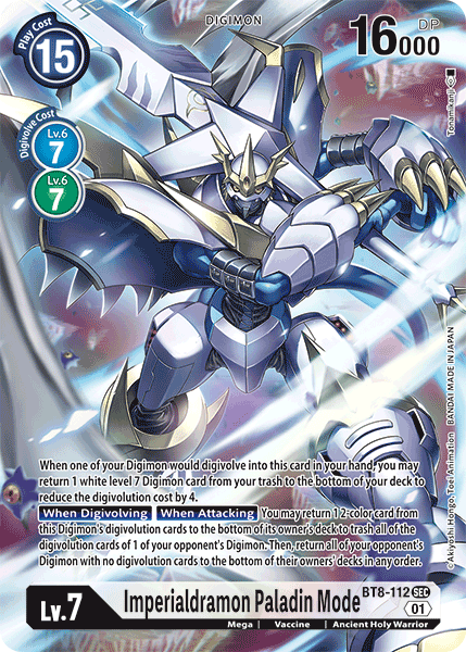 Imperialdramon Paladin Mode (Alternate Art) (BT8-112 SEC) [New Awakening]