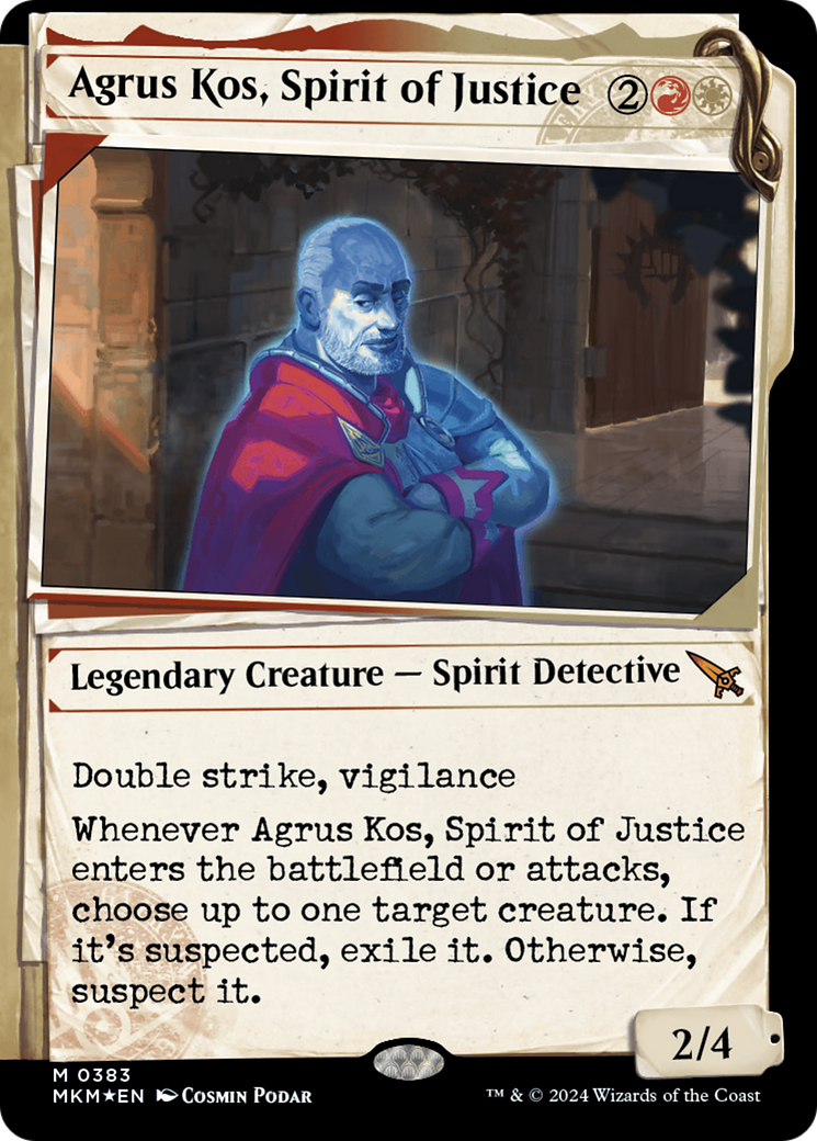 Agrus Kos, Spirit of Justice (Showcase) (Invisible Ink) (383) [Murders at Karlov Manor]