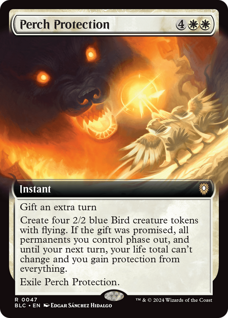 Perch Protection (Extended Art) (47) [Commander: Bloomburrow]