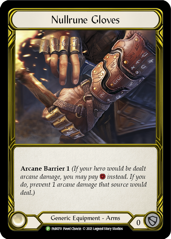 Nullrune Gloves (Golden) - FAB070 (FAB070) [Flesh and Blood: Promo Cards]