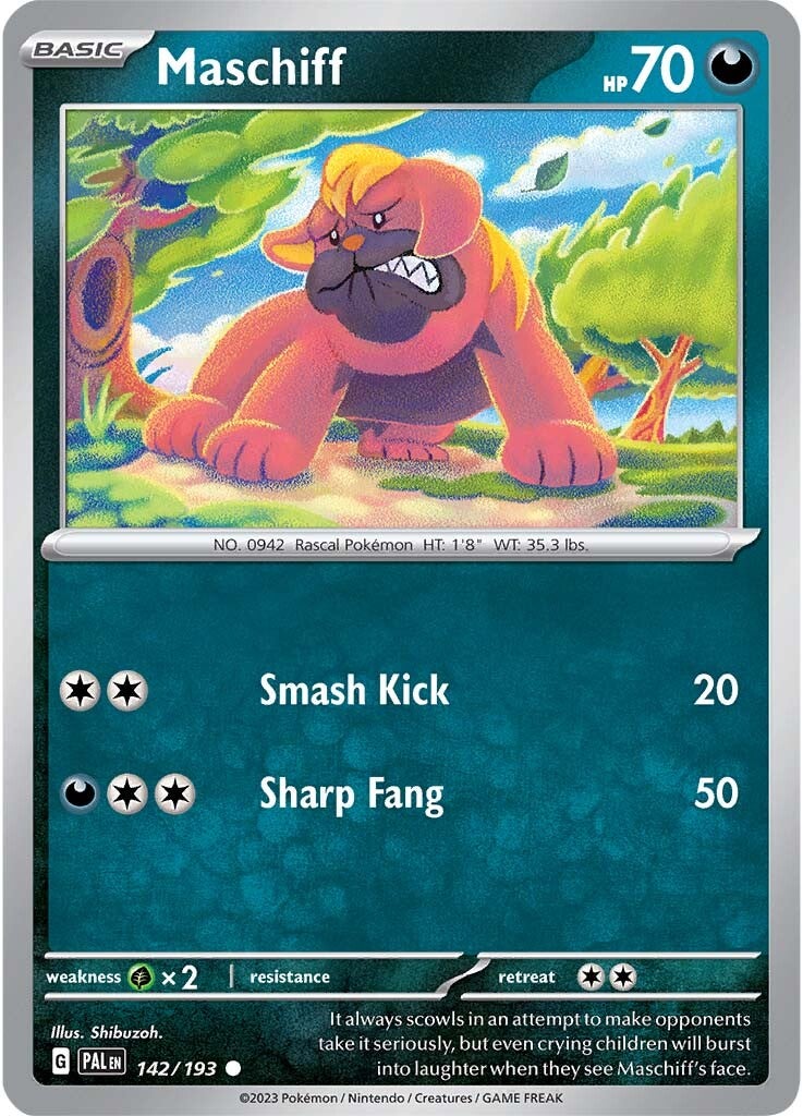 Maschiff (142/193) [SV02: Paldea Evolved]