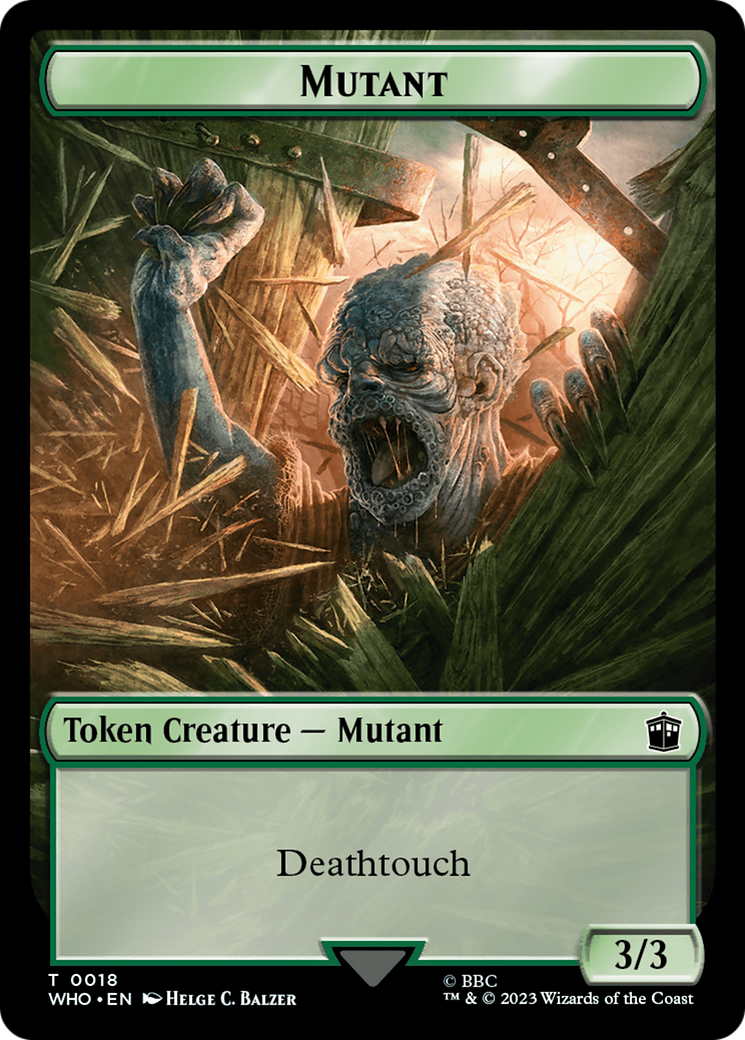 Soldier // Mutant Double-Sided Token (8 // 18) [Universes Beyond: Doctor Who]