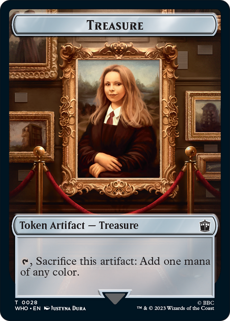 Warrior // Treasure (0028) Double-Sided Token (9 // 28) [Universes Beyond: Doctor Who]