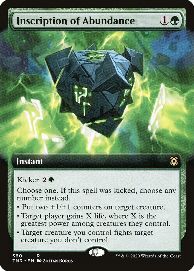 Inscription of Abundance (Extended Art) (360) [Zendikar Rising]