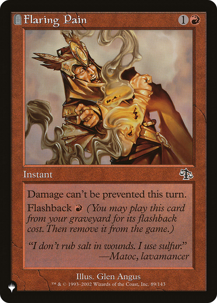 Flaring Pain (89/143) [The List Reprints]
