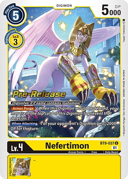 Nefertimon (BT9-037 U) [X Record Pre-Release Cards]